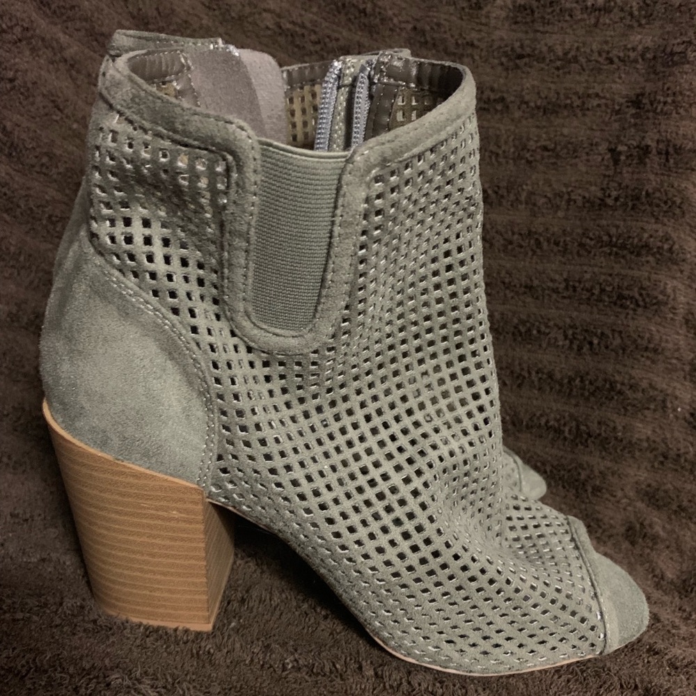 Ladies olive green booties